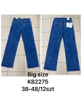 Spodnie Jeansy  damskie  , BigSize 38-48, paczka 12szt