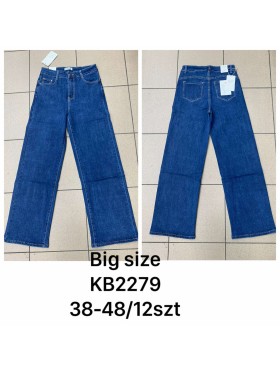 Spodnie Jeansy  damskie  , BigSize 38-48, paczka 12szt