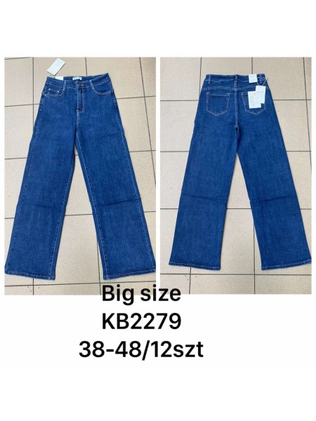 Spodnie Jeansy  damskie  , BigSize 38-48, paczka 12szt