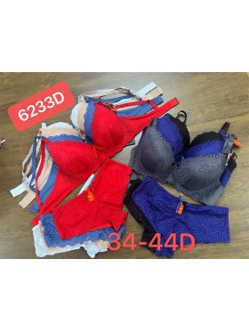 Komplet bielizny Damskie ,size 34-44D,  paczka 6szt, Mix kolor