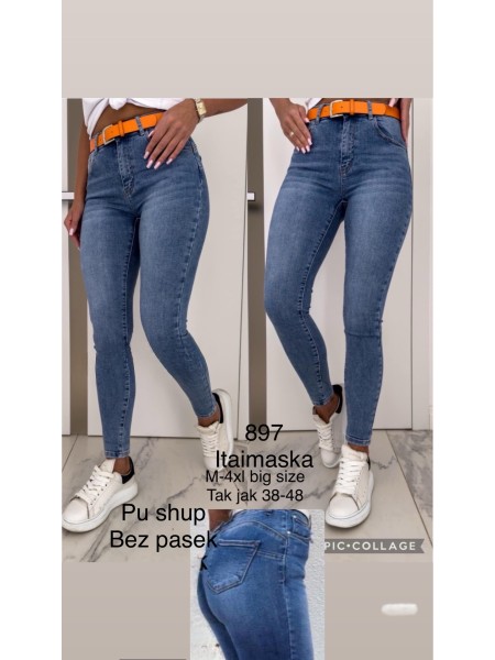 Spodnie Jeansy  damskie  , BigSize 38-48, paczka 10szt,