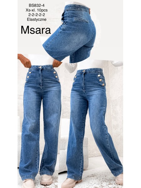 Spodnie Jeansy  damskie  M'sara, Size xs-xl, paczka 10szt,