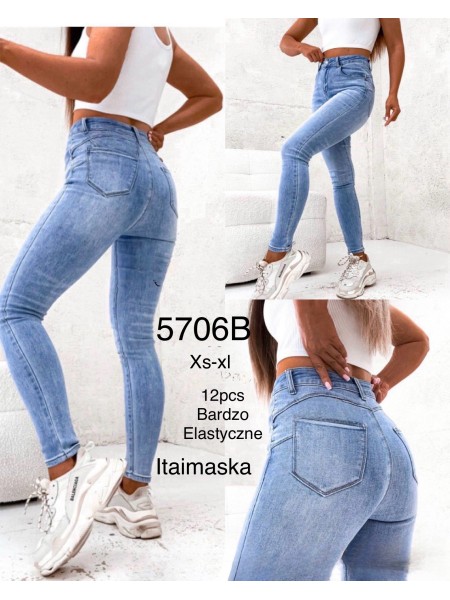 Spodnie Jeansy  damskie  , Size xs-xl, paczka 12szt,