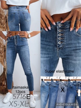 Spodnie Jeansy  damskie  , Size xs-xl, paczka 12szt,