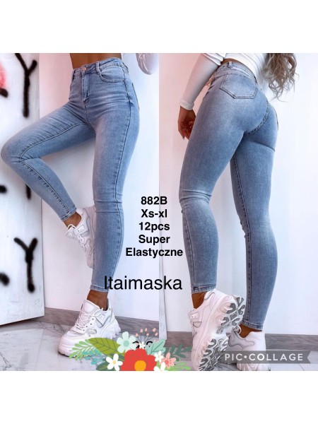 Spodnie Jeansy  damskie  , Size xs-xl, paczka 12szt,