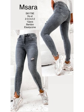 Spodnie Jeansy  damskie  M'sara , Size xs-xl, paczka 12szt,