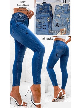 Spodnie Jeansy  damskie  , Size xs-xl, paczka 12szt,