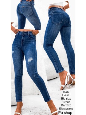 Spodnie Jeansy  damskie  , SBigize l-4XL, paczka 12szt,