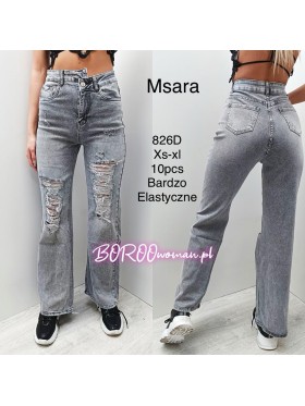 Spodnie Jeansy  damskie  M'sara , Size xs-xl, paczka 10szt,