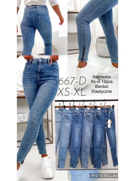 Spodnie Jeansy  damskie  , Size xs-xl, paczka 12szt,