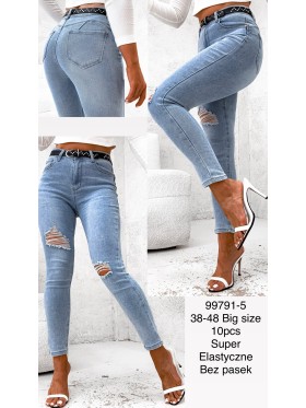 Spodnie Jeansy  damskie  , BigSize 38-48, paczka 10szt,