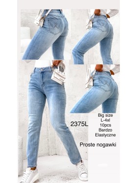 Spodnie Jeansy  damskie  , BigSize l-4XL, paczka 10szt,