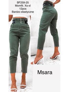 Spodnie Jeansy  damskie  M'sara , Size XS-XL, paczka 12szt,