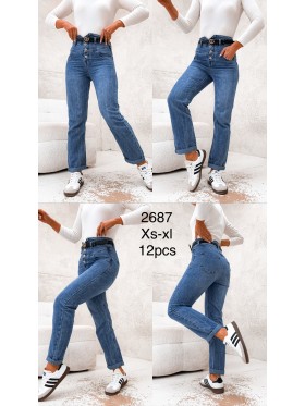 Spodnie Jeansy  damskie  , Size xs-xl, paczka 12szt,