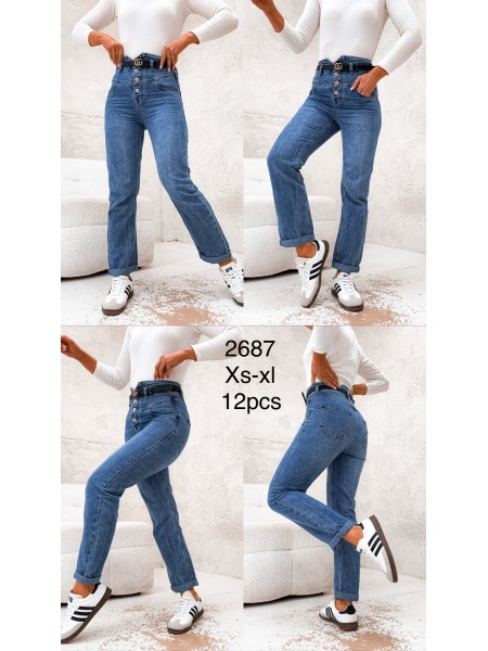 Spodnie Jeansy  damskie  , Size xs-xl, paczka 12szt,