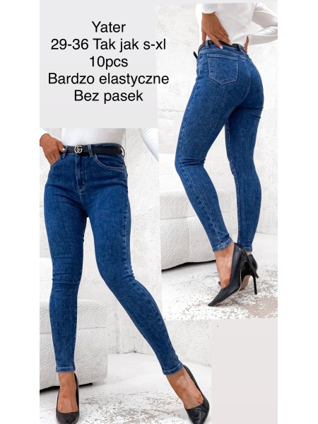 Spodnie Jeansy  damskie  , Size 29-36, paczka 10szt,