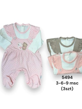 Komplet Dzieciece 3-9M paczka 3szt 1 kolor