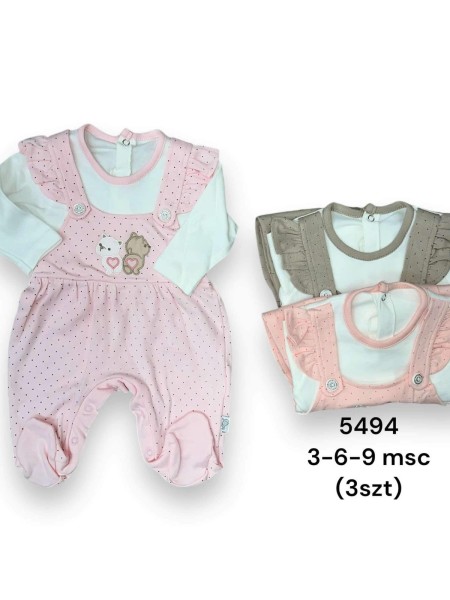 Komplet Dzieciece 3-9M paczka 3szt 1 kolor