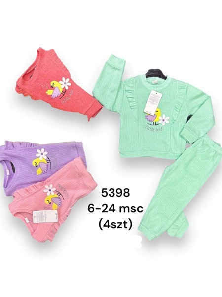 Komplet Dzieciece 6-24M paczka 4szt 1 kolor