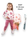 Komplet Dzieciece 6-24M paczka 4szt 1 kolor