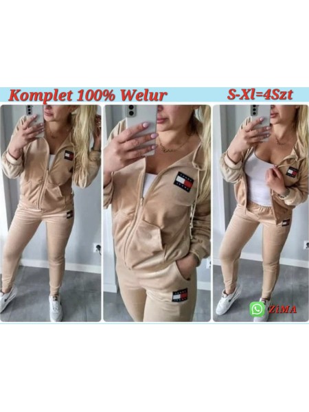 Komplety welurowe damskie  , Size s-XL, paczka 4szt,1 kolor