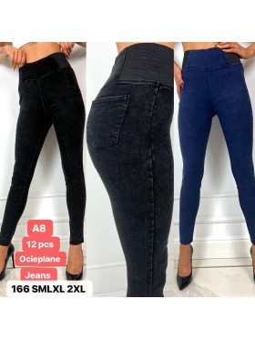 Spodnie jeans damskie , Size S-2XL, paczka 12szt,mix kolor