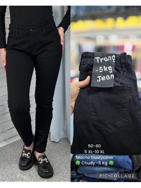 Spodnie Jeansy damskie , BigSize 50-60, paczka 10szt,