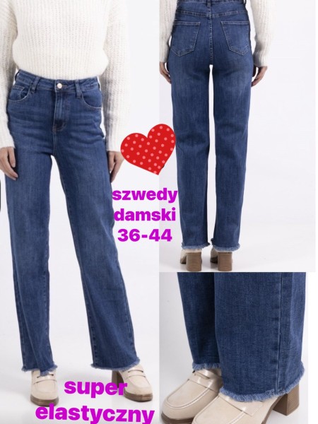 Spodnie Jeansy damskie , Size 36-44, paczka 12szt,