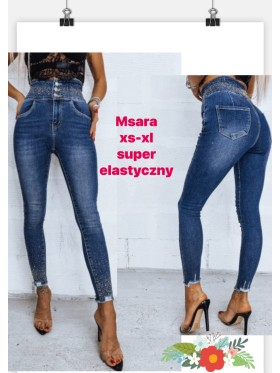 Spodnie Jeansy damskie M'sara , Size xs-xl, paczka 10szt,