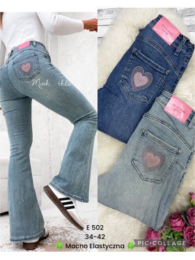 Spodnie Jeansy damskie , Size 34-42, paczka 10szt,