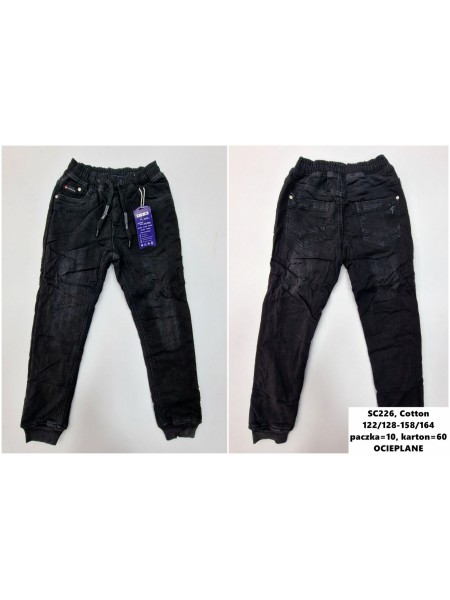 Spodnie jeans dzieciece , numer 122-164 , paczka 10szt, ,mix kolor