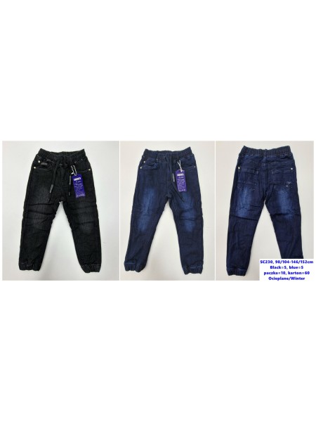 Spodnie jeans dzieciece , numer 98-152 , paczka 10szt, ,mix kolor