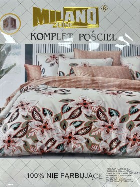 Komplet pościeli 100% satyna - bawełna 4 Częściowy Rozmiar : 160/200