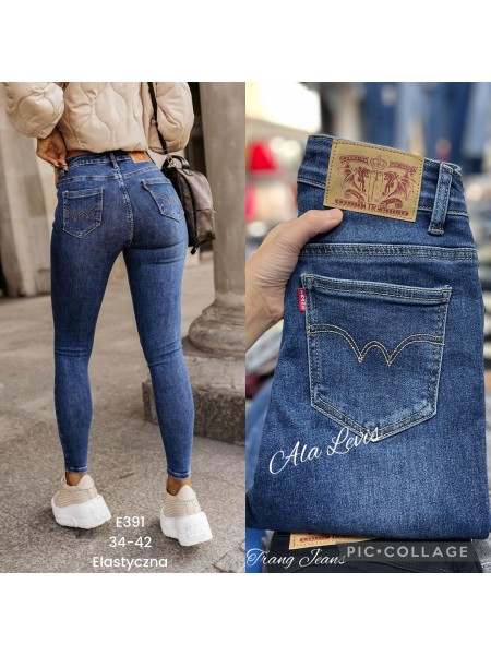 Spodnie Jeansy damskie , Size 34-42.paczka 10szt,