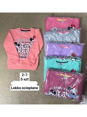 Bluza  Dziecięca rozm 2-7 LAT, paczka 5szt ,1 kolor