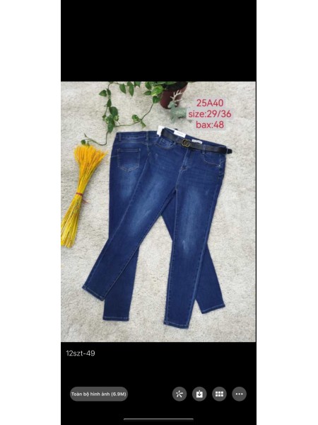 Spodnie Jeansy damskie , Size 29-36.paczka 12szt,