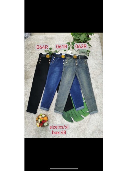 Spodnie Jeansy damskie , Size xs-xl.paczka 12szt,