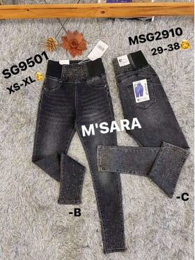 Spodnie Jeansy damskie M'sara , Size xs-xl.paczka 12szt,