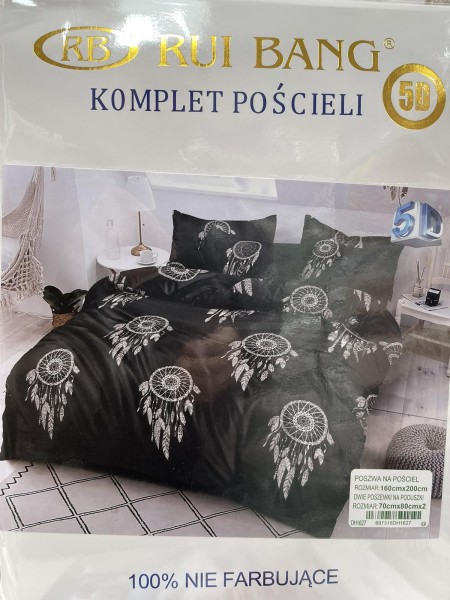 Komplet pościeli 100% satyna - bawełna 3 Częściowy Rozmiar : 160/200