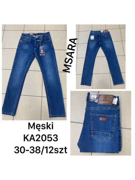 Spodnie Jeansy meskie M'sara, Size 30-38.paczka 12szt,