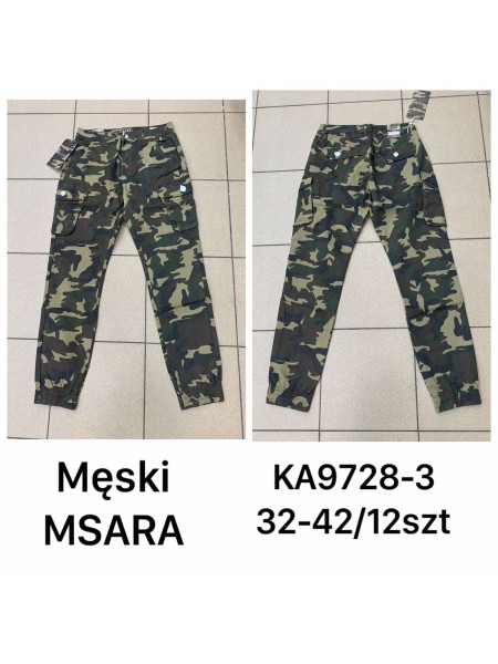 Spodnie Jeansy meskie M'sara, Size 34-42.paczka 12szt,