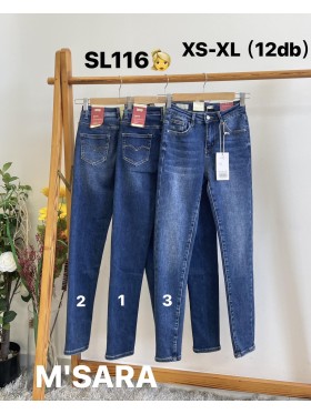 Spodnie Jeansy damskie M'sara, Size xs-xl.paczka 12szt,