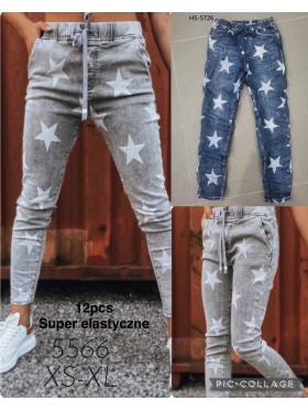 Spodnie Jeansy damskie , Size xs-xl.paczka 12szt,