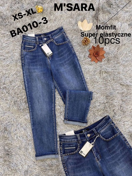 Spodnie Jeansy damskie M'sara, Size xs-xl.paczka 10szt,