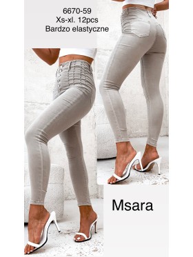 Spodnie Jeansy damskie M'sara, Size xs-xl.paczka 12szt,