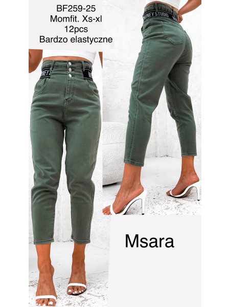 Spodnie Jeansy damskie M'sara, Size xs-xl.paczka 12szt,