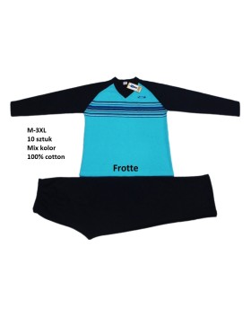 Piżama męska ocieplana Frotte M-3XL , 100% Bawełna, paczka 10szt mix kolor