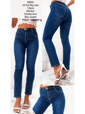 Spodnie Jeansy damskie , BigSize 42-52.paczka 12szt,