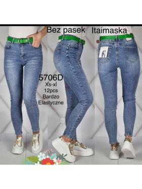 Spodnie Jeansy damskie , Size xs-xl.paczka 12szt,