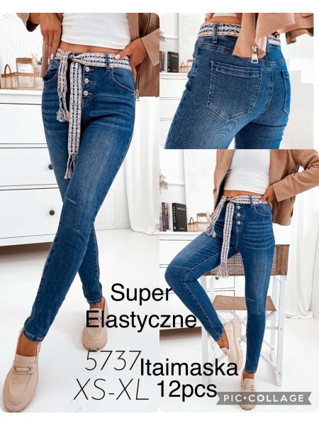 Spodnie Jeansy damskie , Size xs-xl.paczka 12szt,